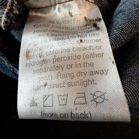 Black Stallion FR Denim Work Shirt Medium Snap Front Utility - Picture 5 of 16